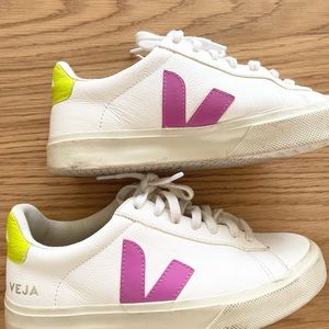 Veja Campo sneakers in size 38! Violet and neon accents, worn few times.